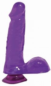 Basix Rubber Works 6 inches Dong Suction Cup Purple