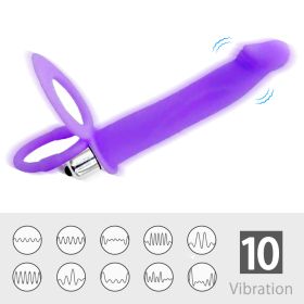 Vibrating Massager Adult Sex Toys for Men;  Vibrating Penis Ring for Men Couples Pleasure;  Male Enhancing Enhancing Sex Toy Personal Massager Vibrati (Color: Purple)